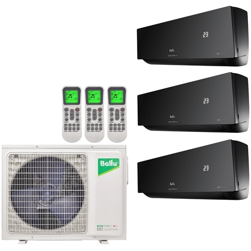 multi_split_sistema_ballu_platinum_evolution_black_4.1600x1200 Мульти сплит система на 3 комнаты Ballu Platinum Evolution BSUI-FM-07+07+18HN8(BL)/BA3OI-FM-27HN8 с Wi-Fi — изображение 1