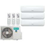 Мульти сплит система на 3 комнаты Hisense Zoom DC AMS-07UW4RMRKB00х3/AMW3-18U4RJA