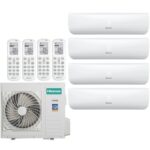 Мульти сплит система на 4 комнаты Hisense Zoom DC AMS-09UW4RMRKB00х4/AMW4-36U4RAA